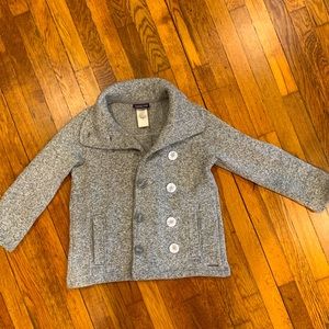 Gray Patagonia Sweater Button-down Coat